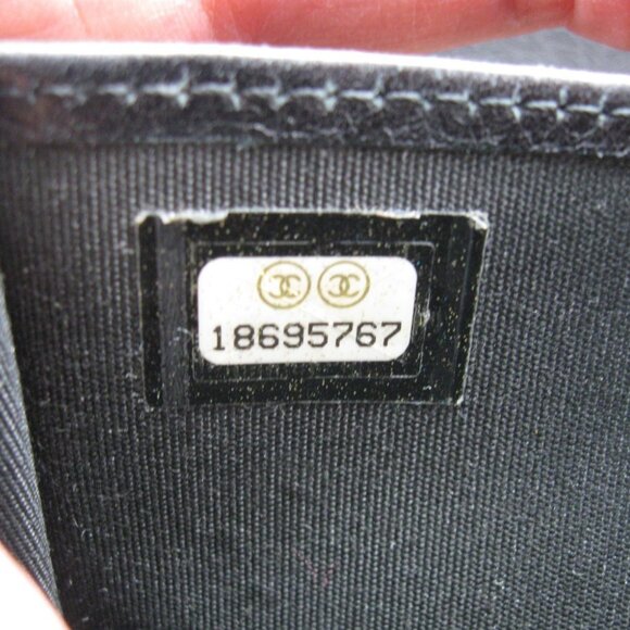 Vintage Chanel Black Caviar Leather Long Bag Wallet - Picture 16 of 16